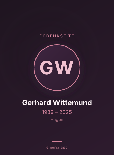 Gedenkportrait von Gerhard Wittemund