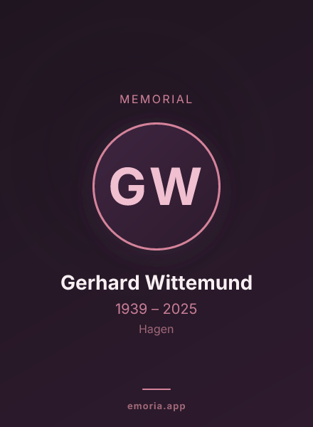 Memorial portrait of Gerhard Wittemund