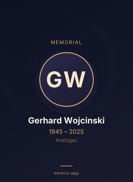 Memorial portrait of Gerhard Wojcinski