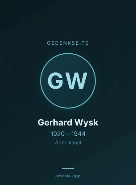 Gedenkportrait von Gerhard Wysk