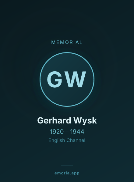 Memorial portrait of Gerhard Wysk