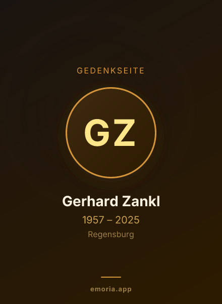 Gedenkportrait von Gerhard Zankl