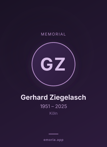 Memorial portrait of Gerhard Ziegelasch