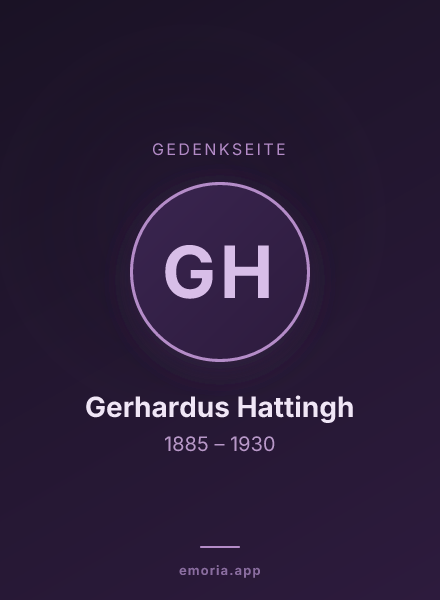 Gedenkportrait von Gerhardus Hattingh