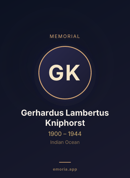 Memorial portrait of Gerhardus Lambertus Kniphorst