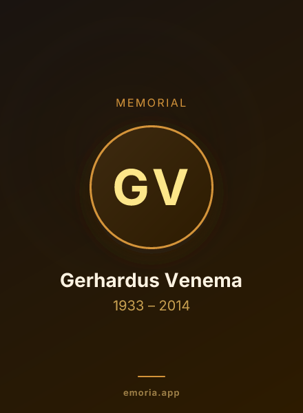 Memorial portrait of Gerhardus Venema