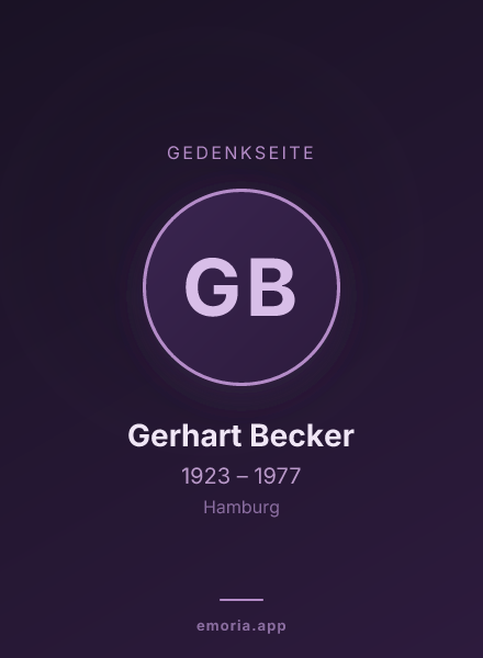 Gedenkportrait von Gerhart Becker