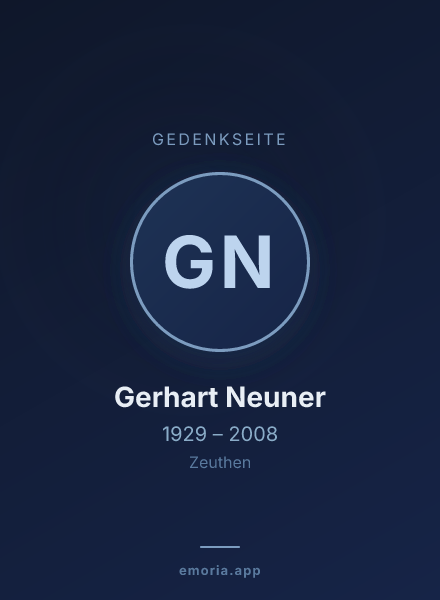 Gedenkportrait von Gerhart Neuner