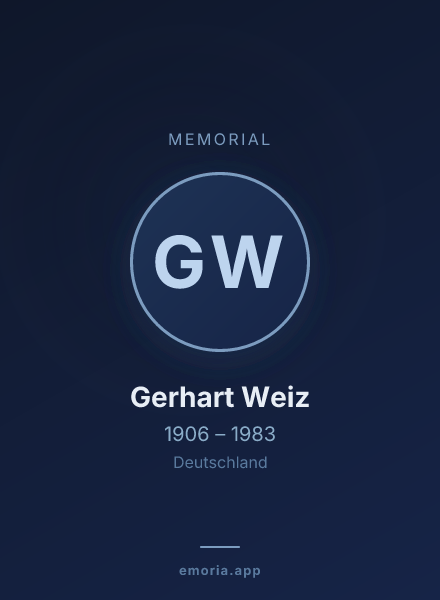 Memorial portrait of Gerhart Weiz
