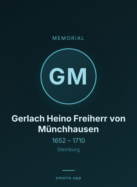 Memorial portrait of Gerlach Heino Freiherr von Münchhausen