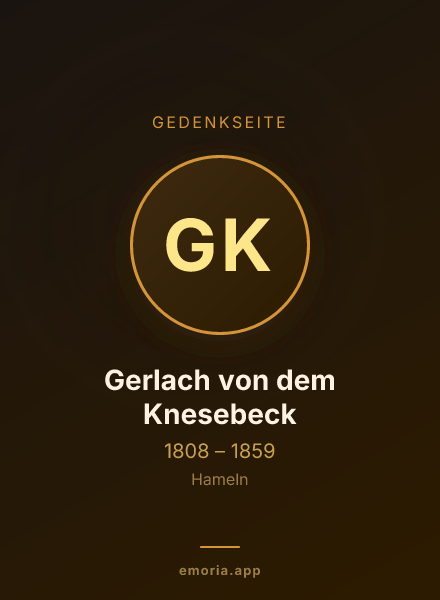 Gedenkportrait von Gerlach von dem Knesebeck
