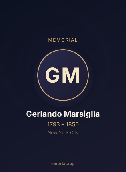 Memorial portrait of Gerlando Marsiglia