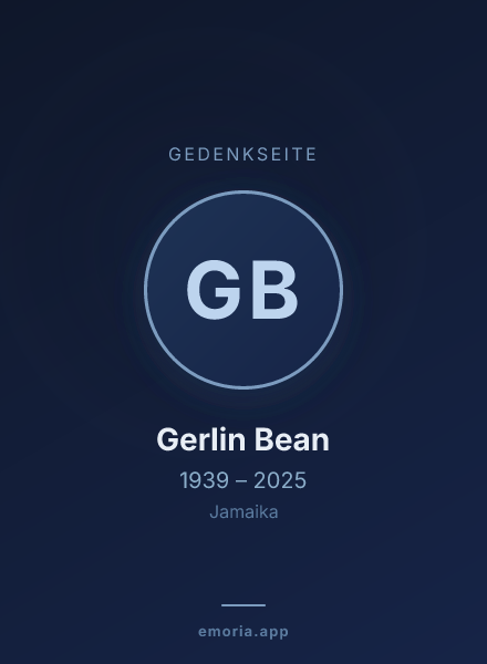 Gedenkportrait von Gerlin Bean