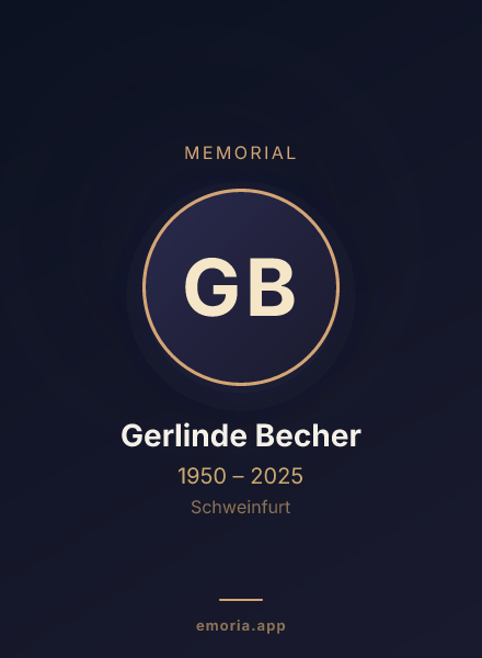 Memorial portrait of Gerlinde Becher