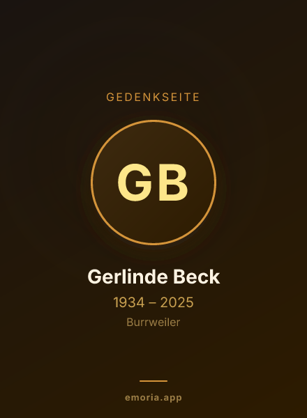 Gedenkportrait von Gerlinde Beck