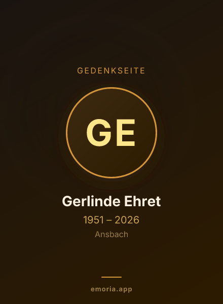 Gedenkportrait von Gerlinde Ehret