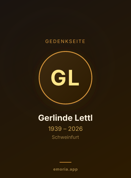 Gedenkportrait von Gerlinde Lettl