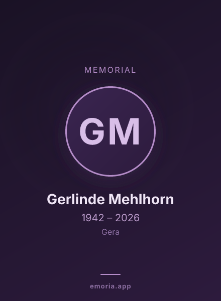 Memorial portrait of Gerlinde Mehlhorn