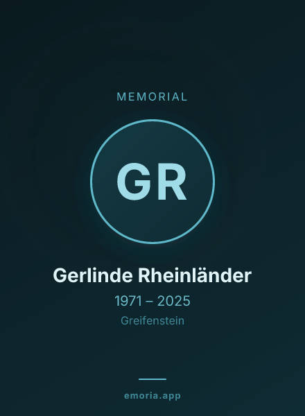 Memorial portrait of Gerlinde Rheinländer