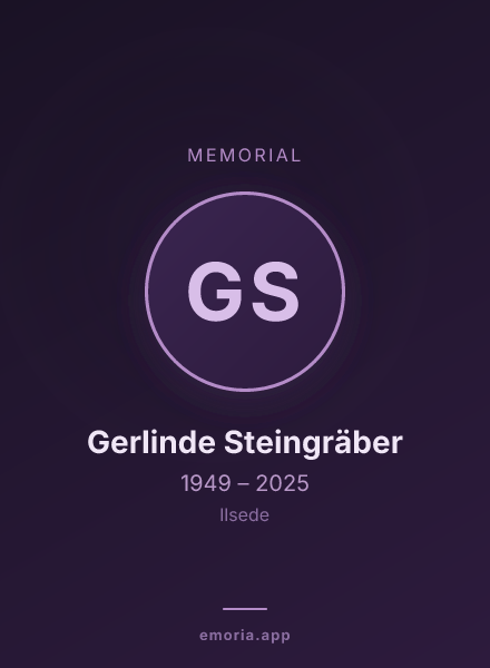 Memorial portrait of Gerlinde Steingräber