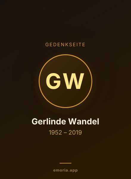 Gedenkportrait von Gerlinde Wandel
