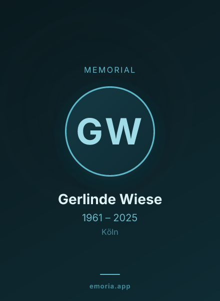 Memorial portrait of Gerlinde Wiese