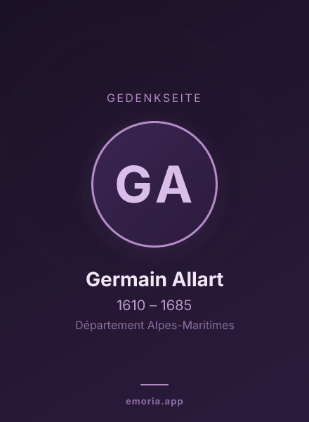 Gedenkportrait von Germain Allart