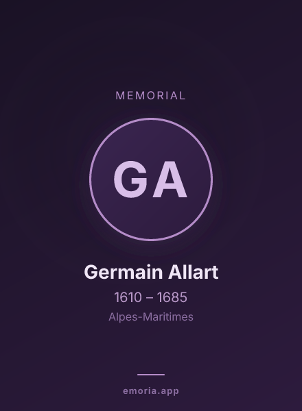 Memorial portrait of Germain Allart