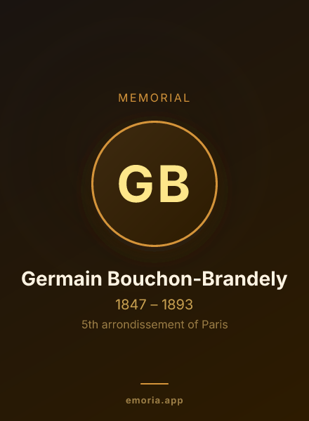 Memorial portrait of Germain Bouchon-Brandely