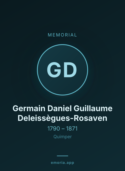 Memorial portrait of Germain Daniel Guillaume Deleissègues-Rosaven