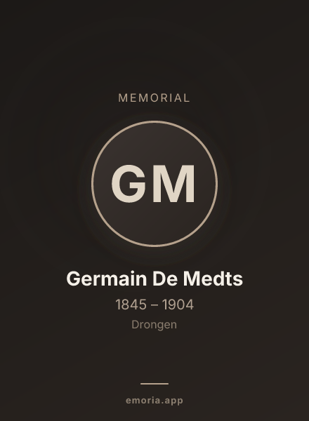 Memorial portrait of Germain De Medts