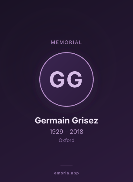 Memorial portrait of Germain Grisez