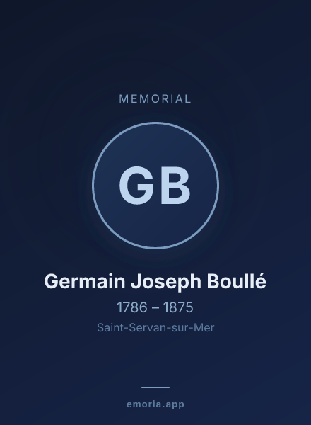 Memorial portrait of Germain Joseph Boullé