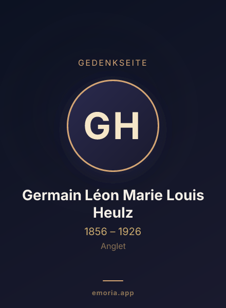Gedenkportrait von Germain Léon Marie Louis Heulz