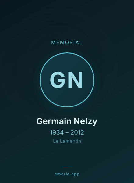 Memorial portrait of Germain Nelzy