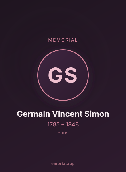 Memorial portrait of Germain Vincent Simon