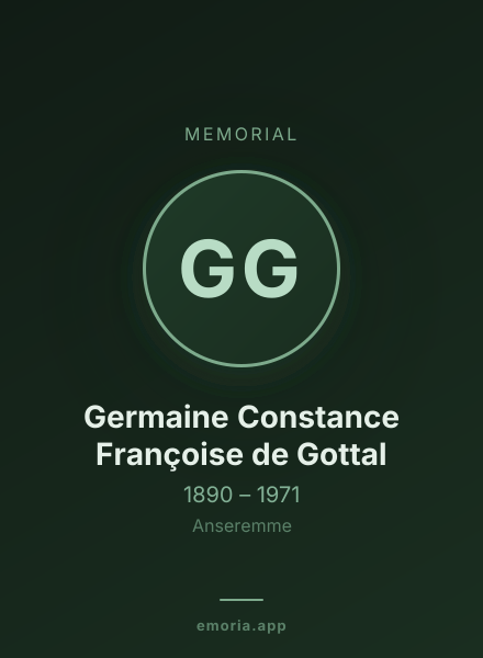 Memorial portrait of Germaine Constance Françoise de Gottal