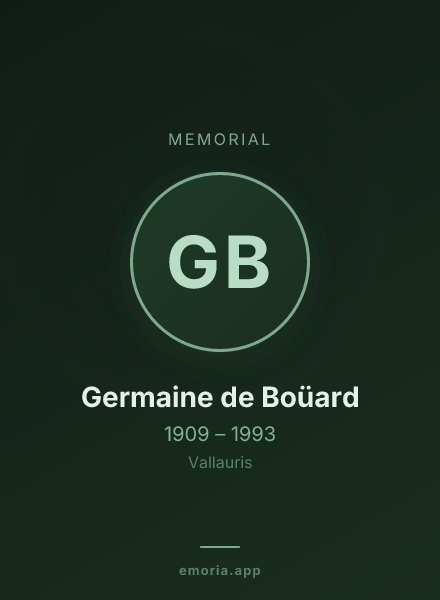 Memorial portrait of Germaine de Boüard