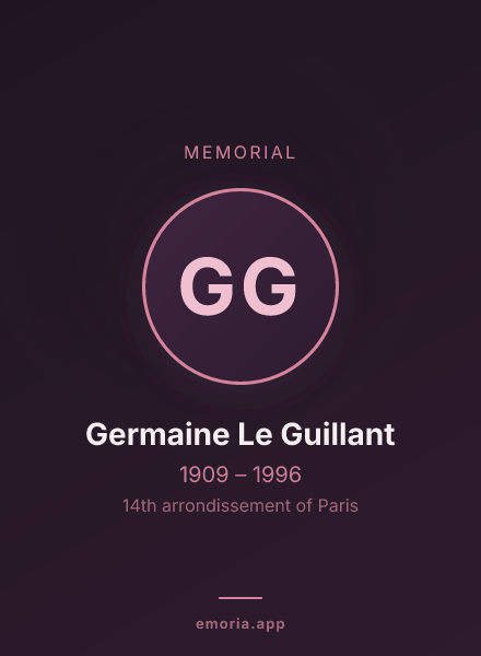 Memorial portrait of Germaine Le Guillant