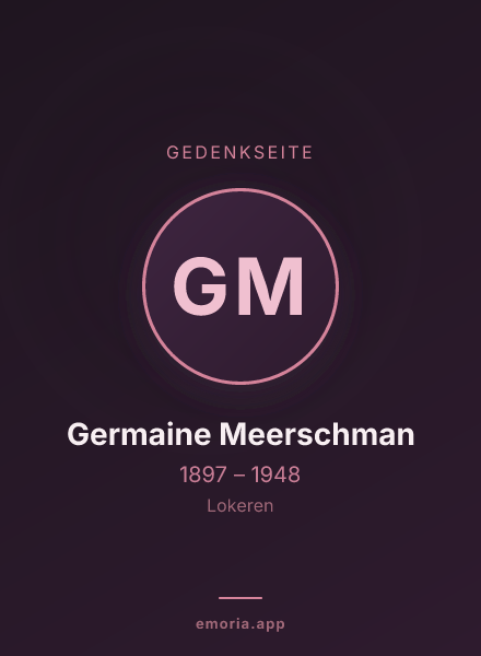 Gedenkportrait von Germaine Meerschman