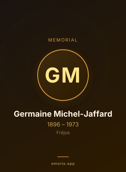 Memorial portrait of Germaine Michel-Jaffard
