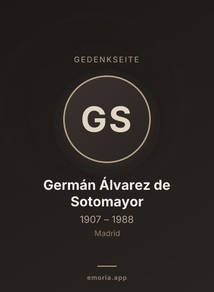 Gedenkportrait von Germán Álvarez de Sotomayor