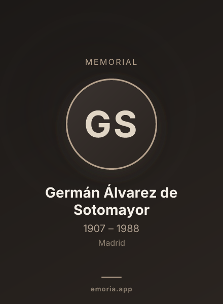 Memorial portrait of Germán Álvarez de Sotomayor