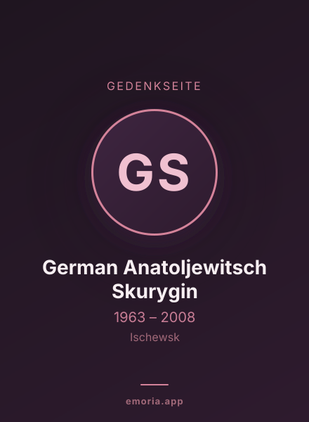 Gedenkportrait von German Anatoljewitsch Skurygin