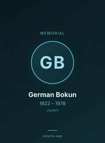 Memorial portrait of German Bokun