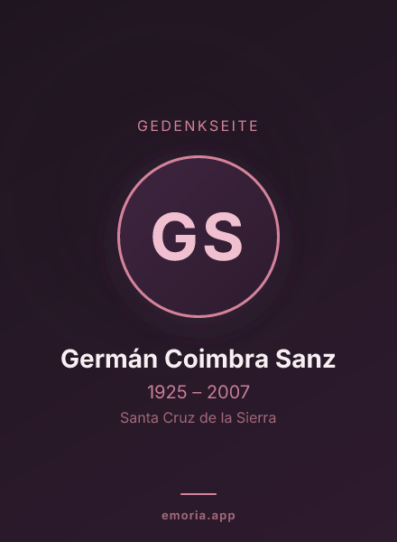 Gedenkportrait von Germán Coimbra Sanz