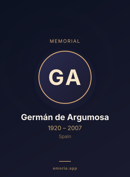 Memorial portrait of Germán de Argumosa