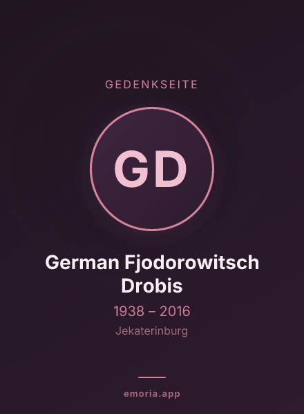 Gedenkportrait von German Fjodorowitsch Drobis