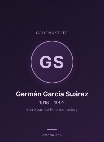 Gedenkportrait von Germán García Suárez