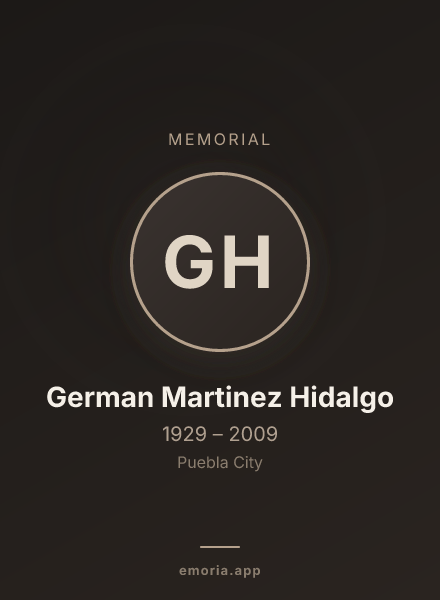 Memorial portrait of German Martinez Hidalgo